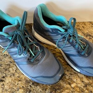 Adidas Women’s Supernova Glide ATR Boost Size 11 Gray-Teal Sneaker -Pre Owned